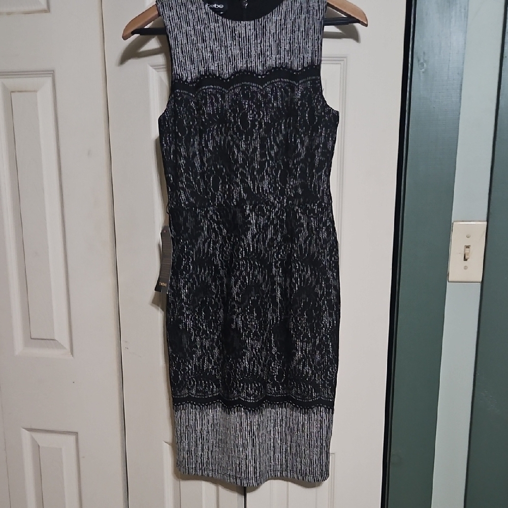 Bebe Black Midi Dress Elegant and Timeless